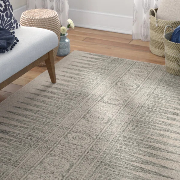 Abbingt Southwestern Ivory/Silver Area Rug | Wayfair North America