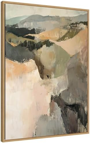 Kate and Laurel Tonal Mountains III Framed Canvas Wall Art by Amy Lighthall 28 x 38 Sylvie Natura... | Amazon (US)