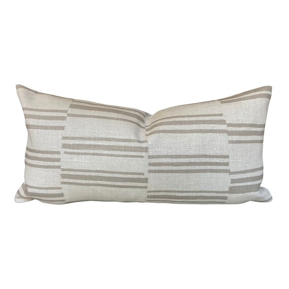 Designer Kilim in Mushroom LUMBAR Pillow Cover // Farmhouse | Etsy | Etsy (US)