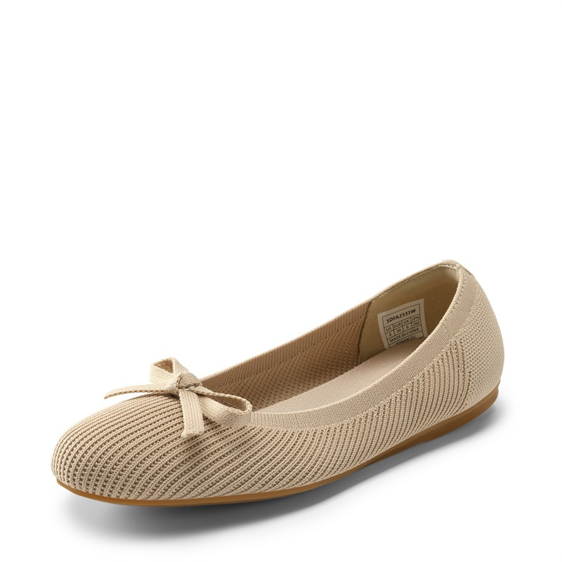 DREAM PAIRS Comfortable Round Toe Knit Ballet Flats | Dream Pairs
