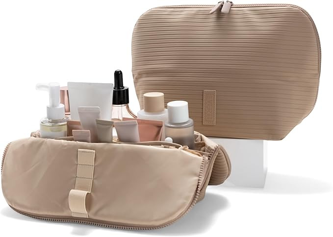 THE VERTI-Vertical Waterproof Makeup & Toiletry Bag | 23-Pocket Organizer with Upright, Fold-Down... | Amazon (US)