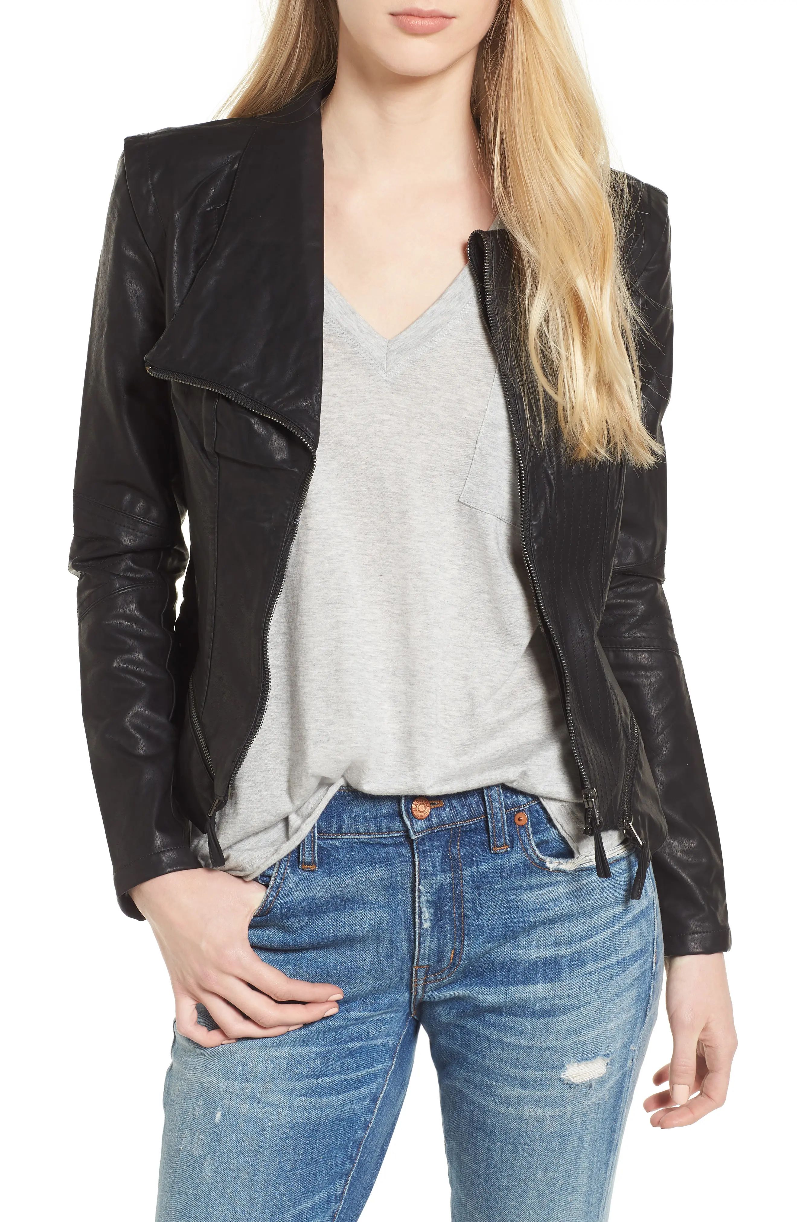 Women's Blanknyc Faux Leather Jacket, Size X-Small - Black | Nordstrom