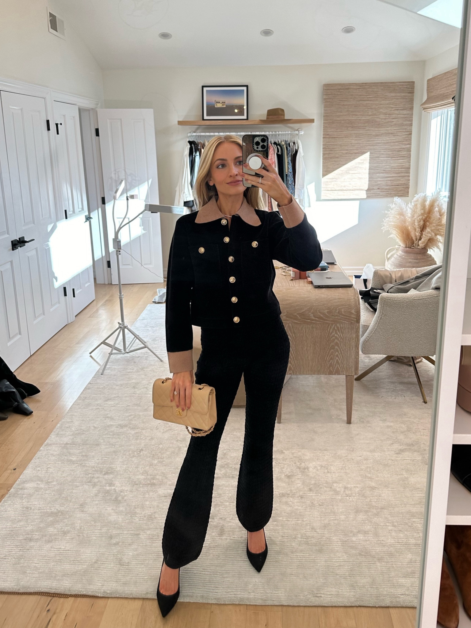 Thanksgiving outfit ideas! Love this elegant knit Sandro jacket and matching pants 

Sizes worn here:
Jacket 0/XS (TTS, fitted)
Pants 34 (TTS, fits like an XS)

#LTKstyletip #LTKSeasonal #LTKHoliday