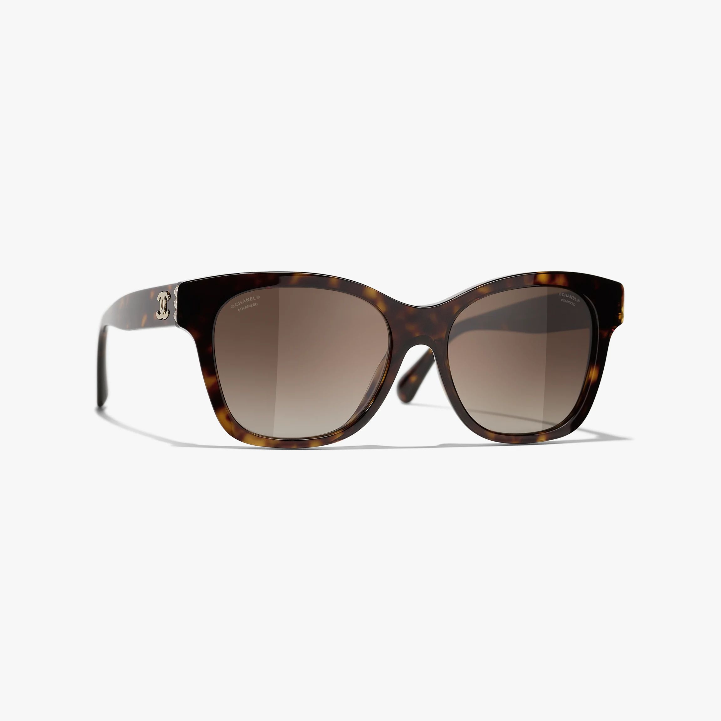 Sunglasses: Square Sunglasses, acetate & glass pearls — Fashion | CHANEL | Chanel, Inc. (US)