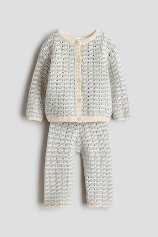 2-Piece Pointelle-Knit Cotton Set | H&M (US + CA)