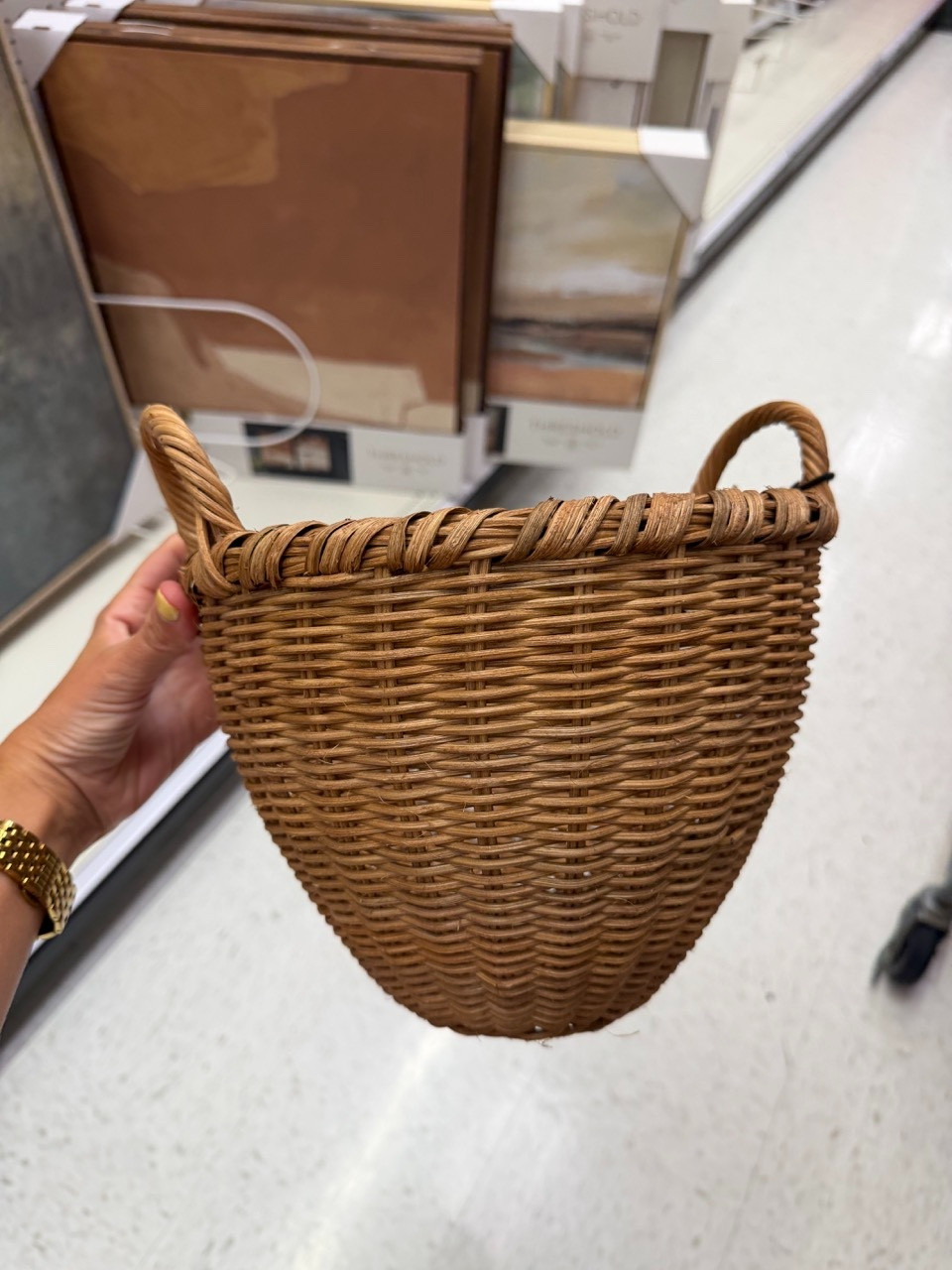 I spotted this woven rattan basket from Hearth & Hand with Magnolia on my last Target run and couldn't leave it behind. It has side handles for easy carrying and it comes in three sizes that works well for throws, pillows, or toys. The natural rattan texture makes it feel a lot more elevated than a typical plastic bin, and it's an easy way to add some warmth to a shelf or a corner that needs a little organization. This is one of those small pieces that ends up getting used in almost every room. 

 #LTKSeasonal #LTKHome #LTKSaleAlert