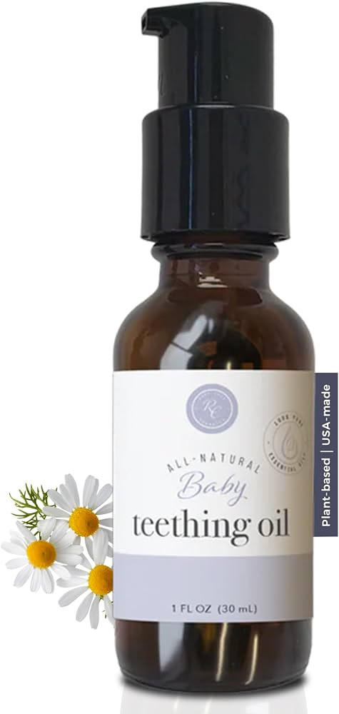 Rowe Casa Organics Baby Teething Oil, Natural Baby Teething Relief with Chamomile and Copaiba, Na... | Amazon (US)