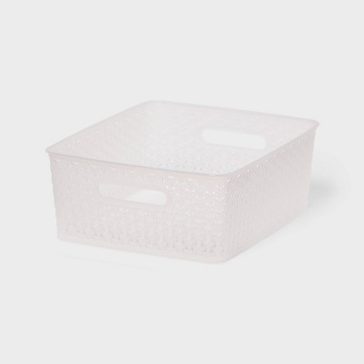 Y-Weave Medium Decorative Storage Basket Translucent - Brightroom™: Portable, Stackable, Polypropylene, 12 Volume Capacity | Target