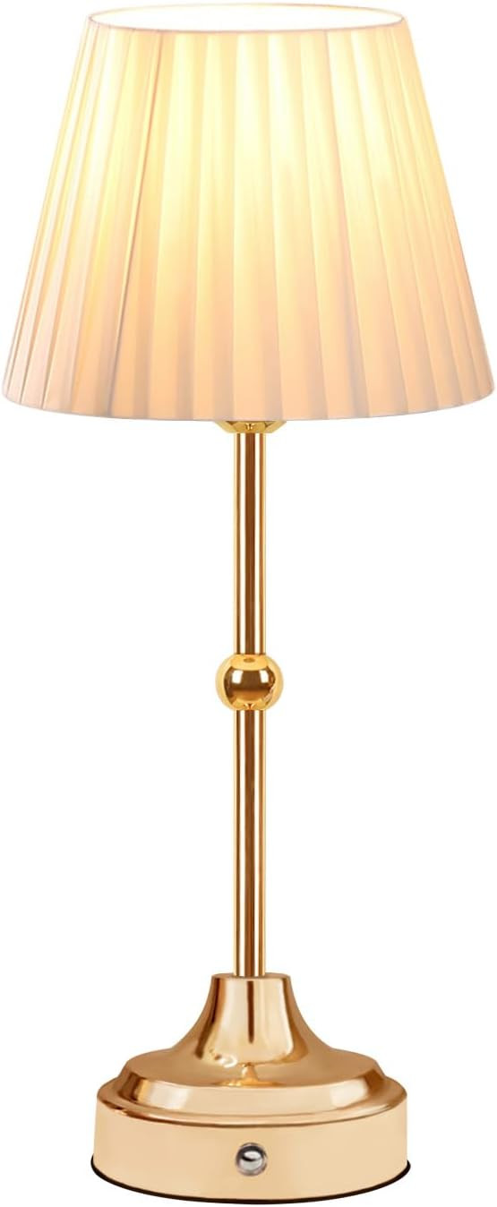 Cordless Metal Table Lamp,Touch Sensor Control Portable LED Table Lamp,3-Levels Brightness Rechar... | Amazon (US)