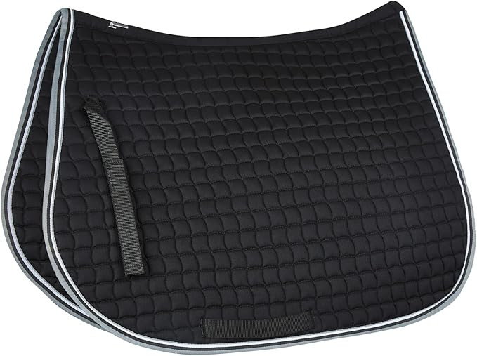 HORZE Adepto Padded All Purpose Quilted Equestrian Saddle Pad for Horses with Two-Tone Trim | Amazon (US)
