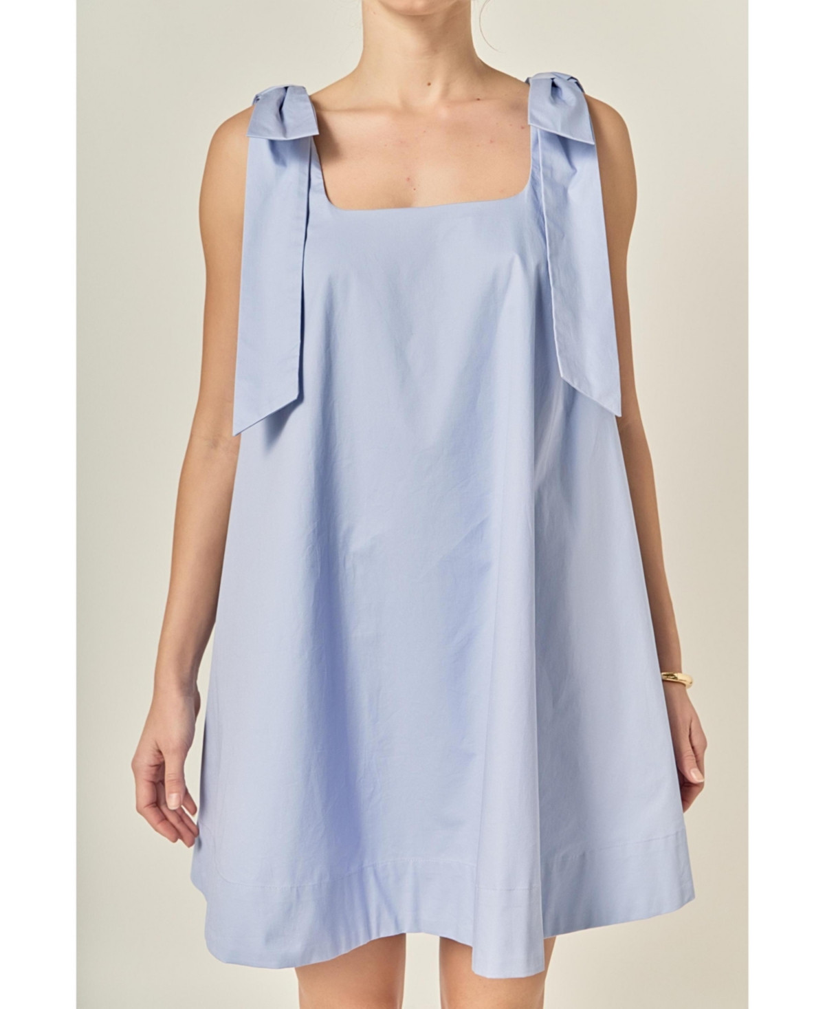 English Factory Women's Bow Sleeveless Mini Dress - Powder blue | Macy's