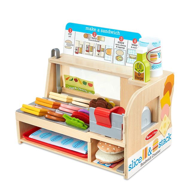 Slice & Stack Sandwich Counter Play Set - Best for Ages 3 to 7 | Fat Brain Toys
