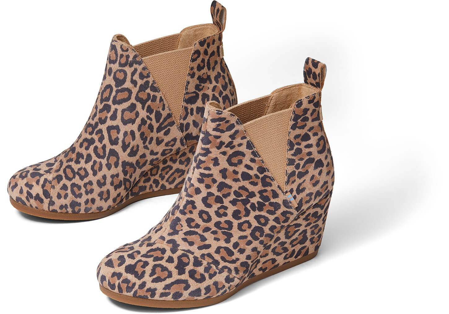 Desert Tan Leopard Print Suede Women's Kelsey Booties | TOMS (US)