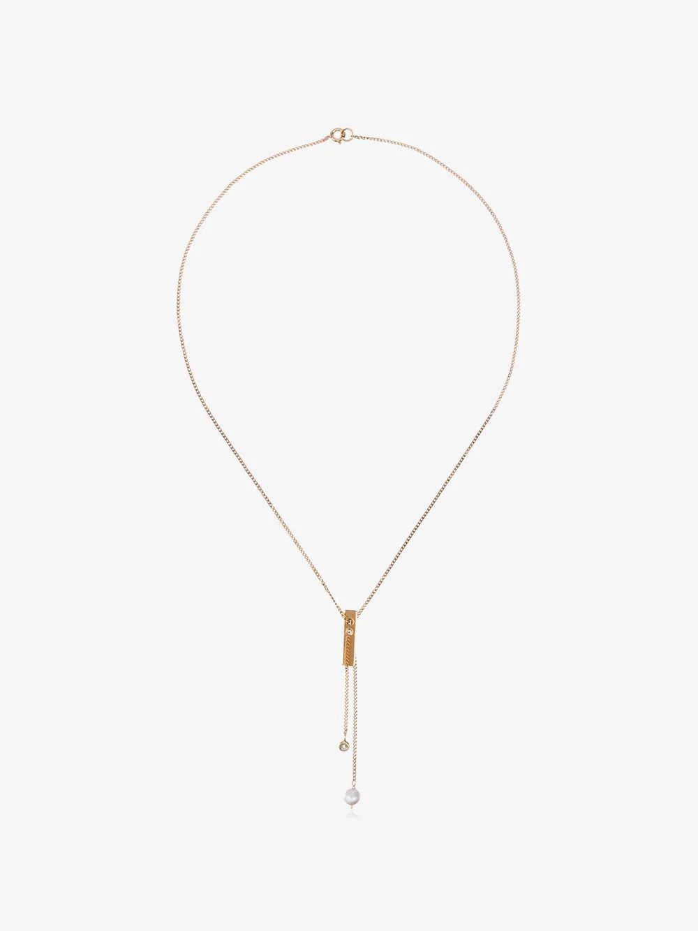 Vibe Harsl0f Gold Diamond and Pearl Necklace | Browns Fashion