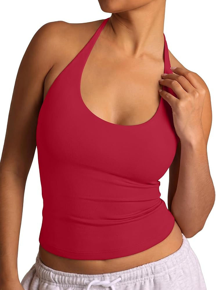 REORIA Womens Halter Tank Tops Backless Y2K Going Out 2026 Summer Outfits | Amazon (US)