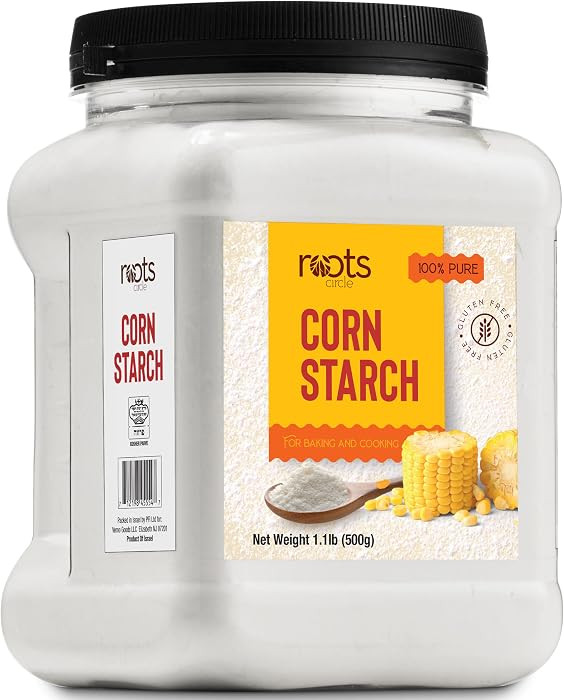 Roots Circle 100% Pure Corn Starch |17.63oz Airtight Container | All Natural Thickener for Soups,... | Amazon (US)