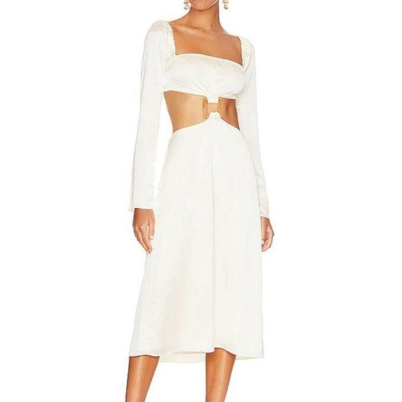 WeWoreWhat Satin Midi Cut Out Dress | Poshmark