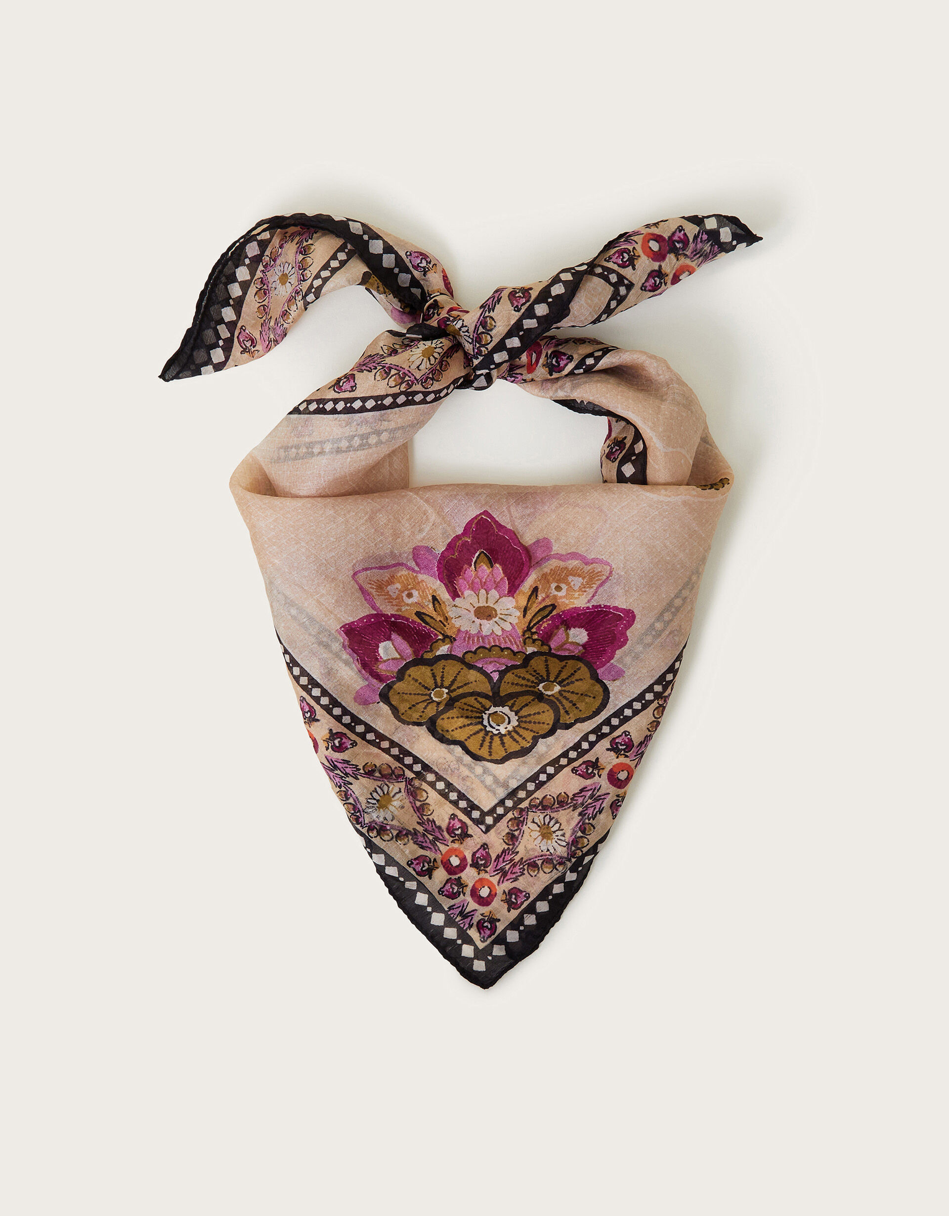 Sara Medallion Print Silk Scarf | Monsoon (UK)