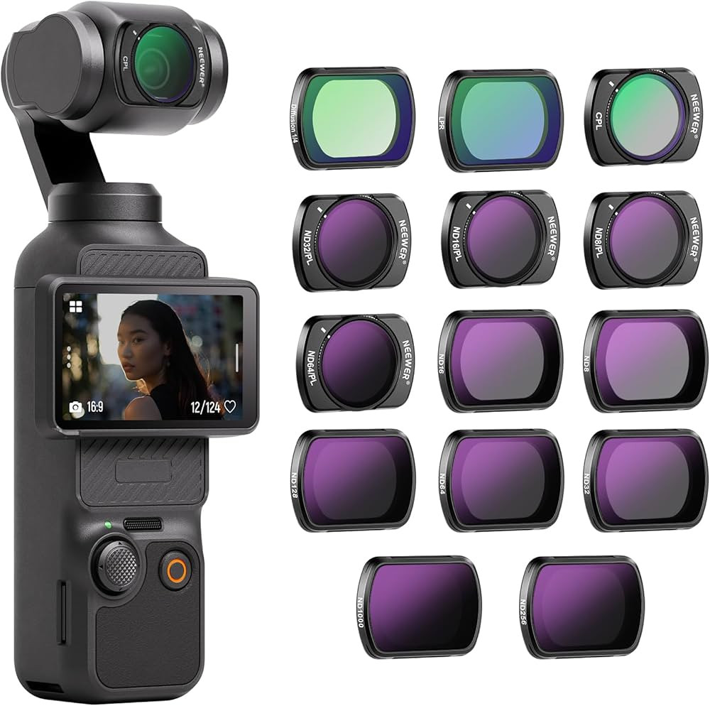 NEEWER Magnetic ND & CPL & Effect Filter Set for DJI OSMO Pocket 3, 14 Pack HD CPL ND8 ND16 ND32 ... | Amazon (US)