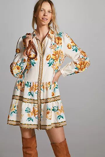 Tiered Mini Shirtdress | Anthropologie (US)