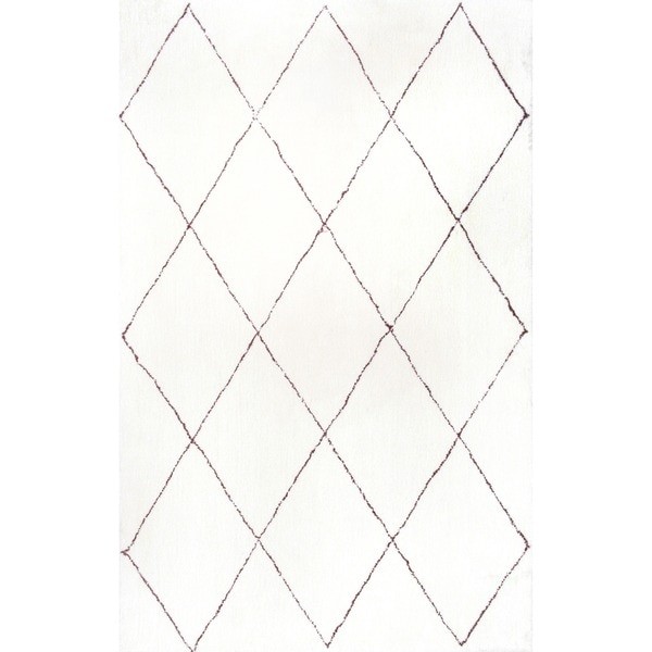 nuLOOM Handmade Moroccan Trellis Shag Rug - 8' x 10' - Natural | Bed Bath & Beyond