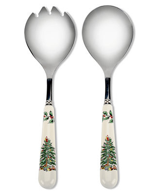 Spode Christmas Tree Salad Servers, Set of 2 - Macy's | Macy's