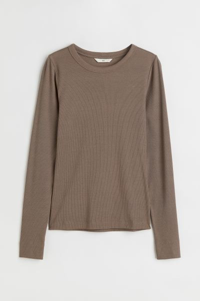 Ribbed modal-blend top | H&M (UK, MY, IN, SG, PH, TW, HK)