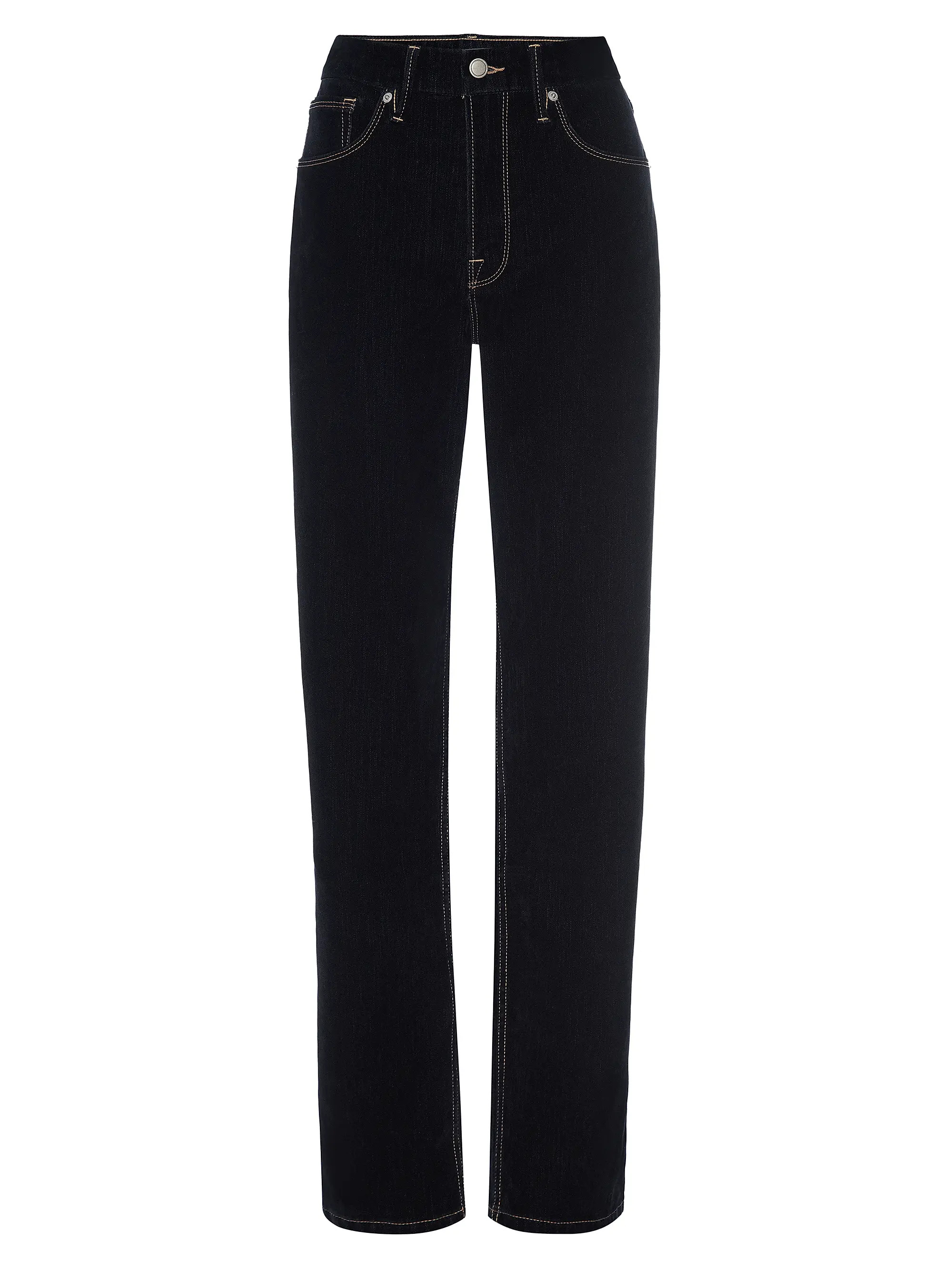 Good American Good Icon Denim High-Rise Straight-Leg Jeans | Saks Fifth Avenue | Saks Fifth Avenue