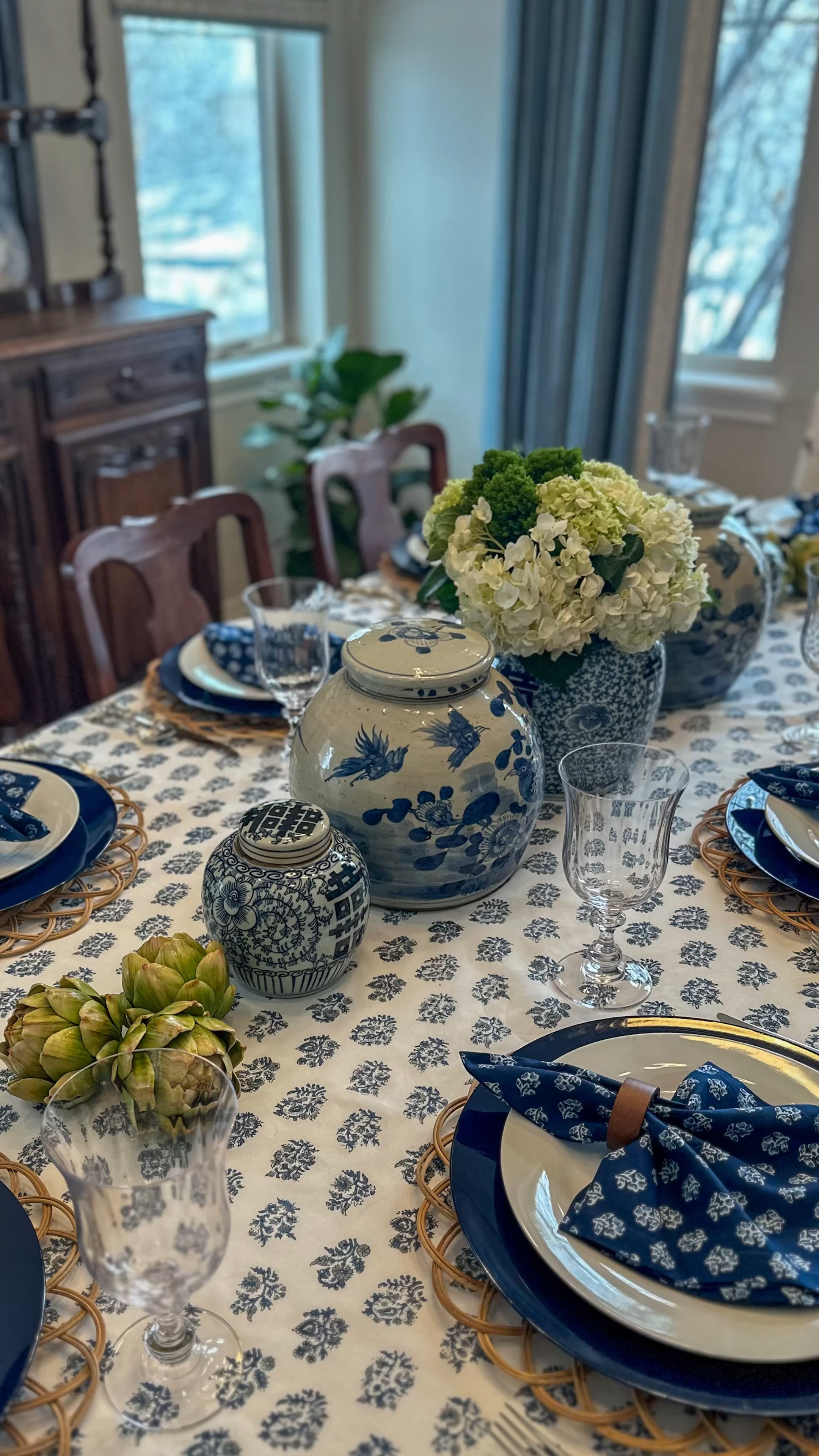 Blue and white is always right! This table was easy to put together, and could be used for a casual dinner, Easter, brunch with girlfriends, or any other occasion where you just want to set a pretty table!💙🤍
Pottery Barn. Amazon. Scout and Nimble.

#LTKparties #LTKVideo #LTKhome