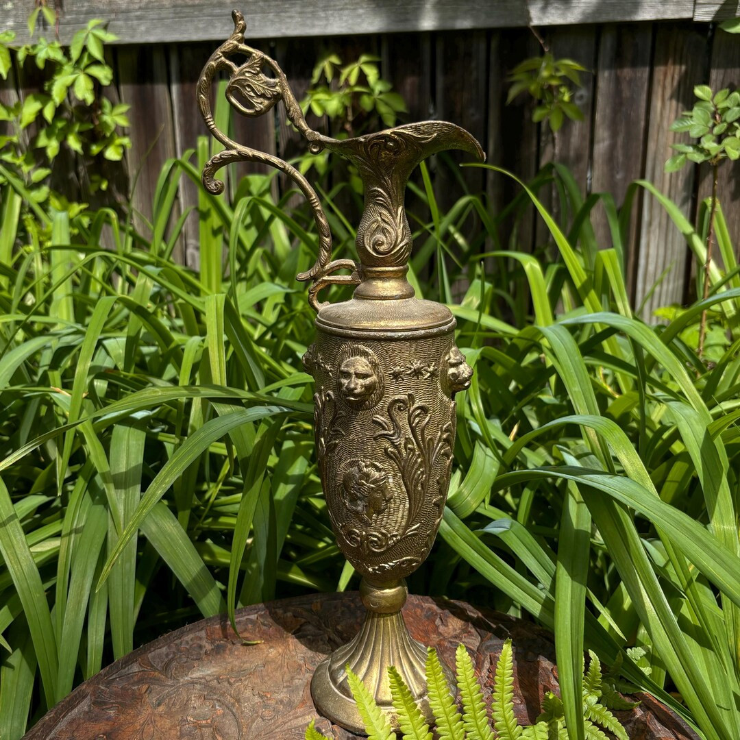 Vintage Classical Italian Brass Lion Pitcher With Handle - Etsy | Etsy (US)