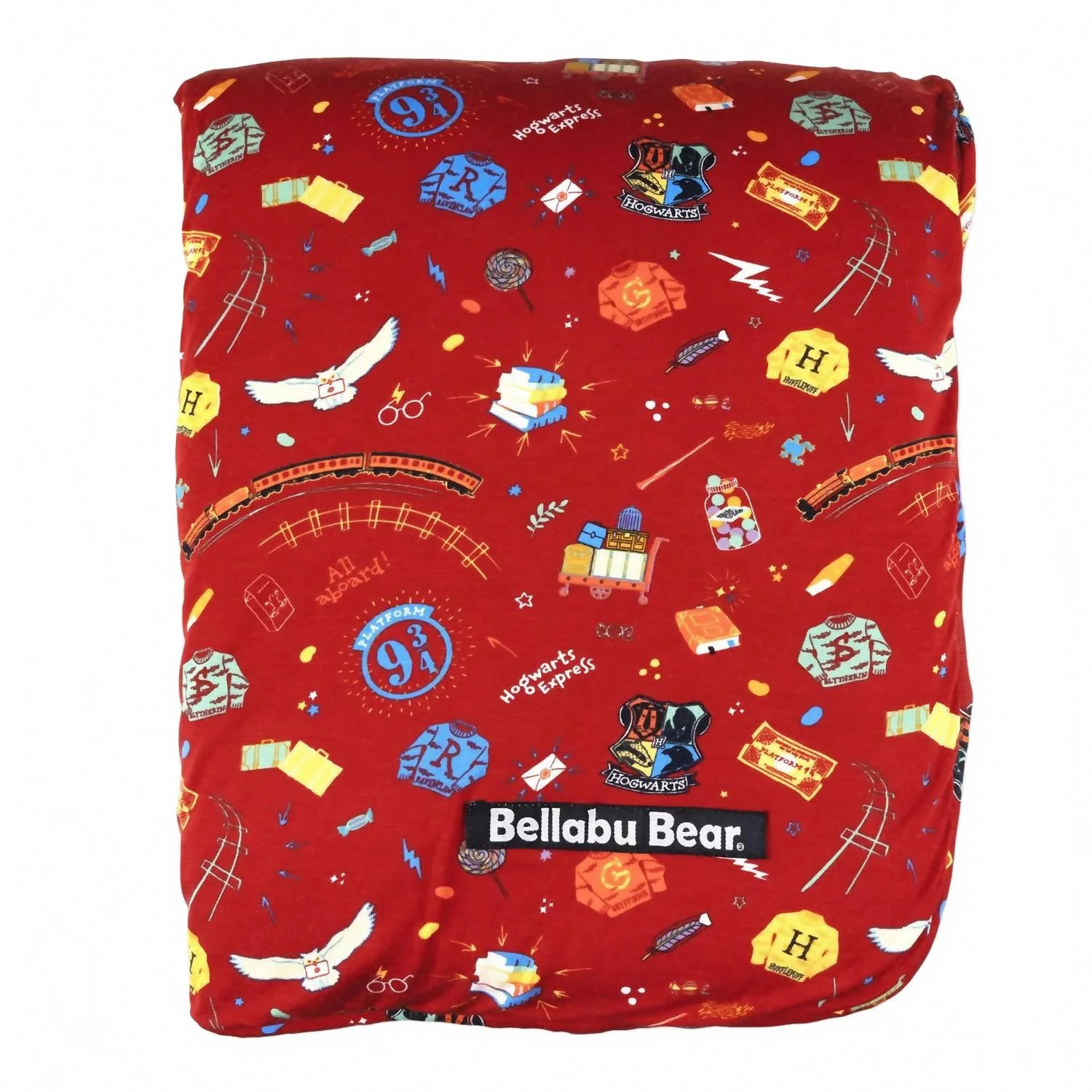 Kid's Hogwarts Express Bamboo Blanket In Red | Shop Simon