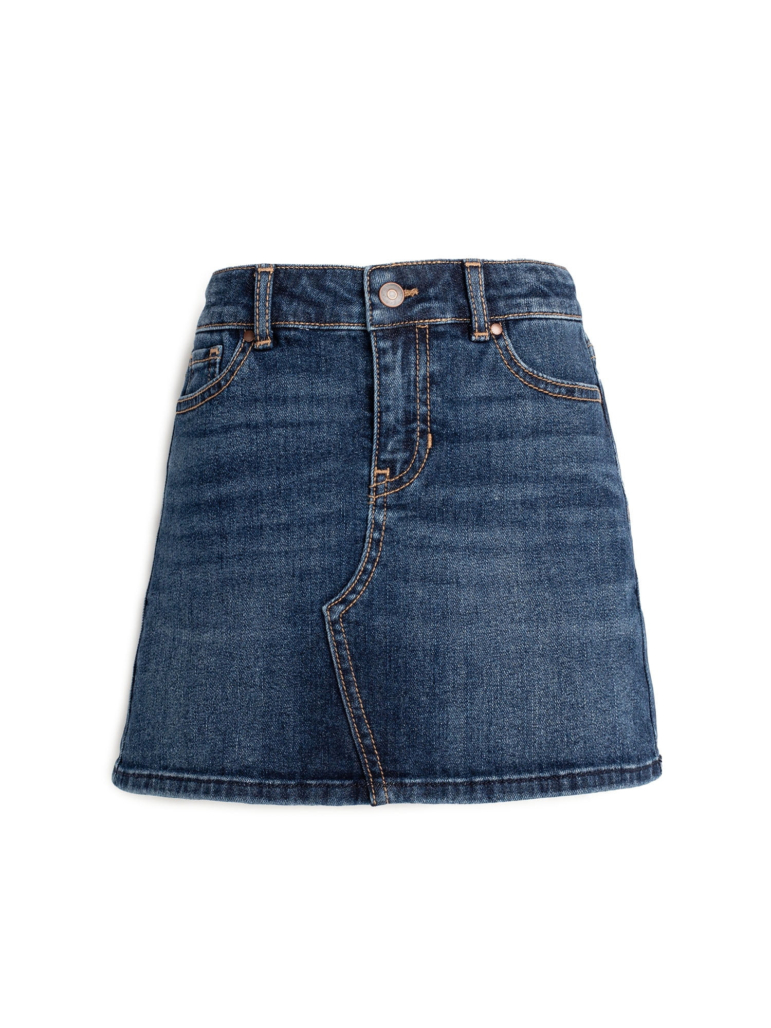 Wonder Nation Girls Denim Skirt, Sizes 4-18 & Plus | Walmart (US)