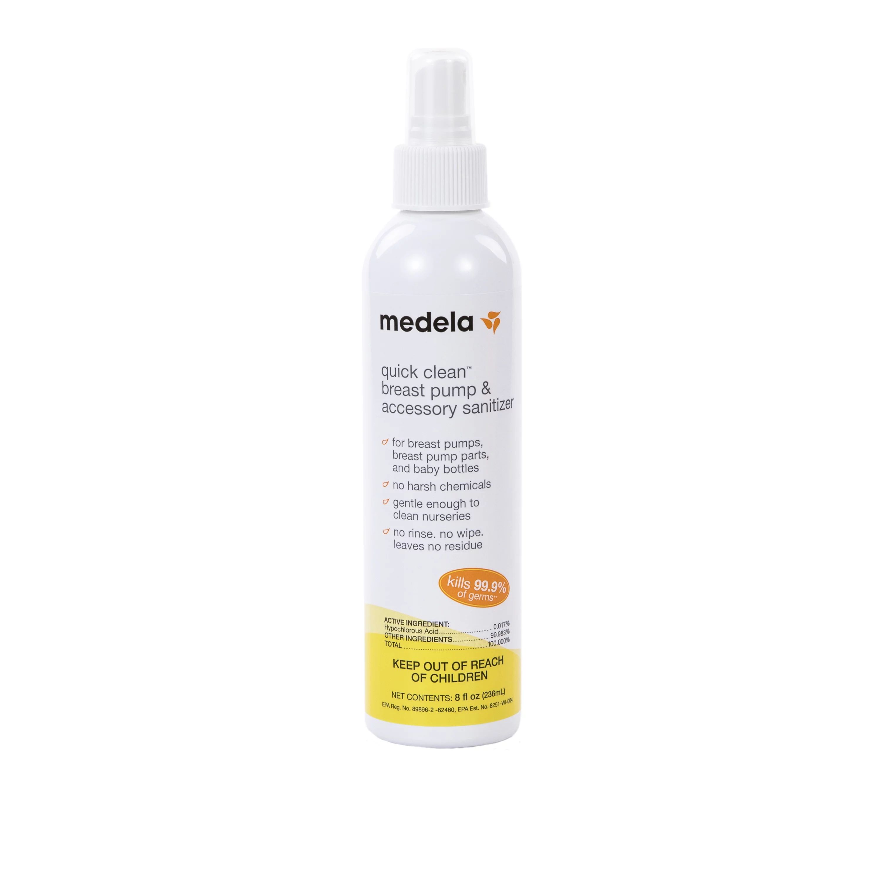Medela Quick Clean Breast Pump & Accessory Sanitizer Spray 8 fl oz - Walmart.com | Walmart (US)