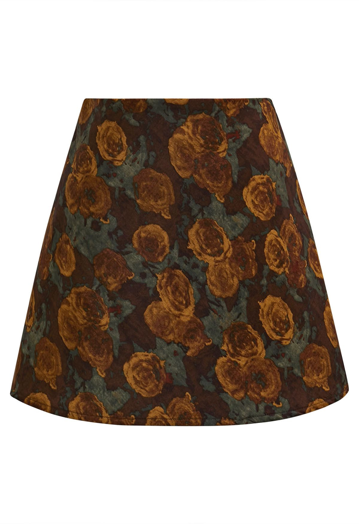 Nouvelle Vague Rose Print Mini Skirt | Chicwish