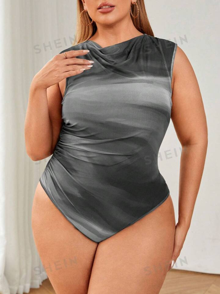 SHEIN Essnce Plus Size Women's Mermaid Bodysuit | SHEIN USA | SHEIN