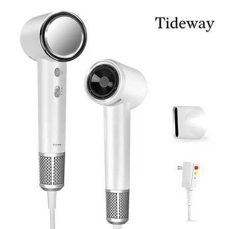 Tideway Titanium High-Speed Hair Dryer Ionic Technology 110 000 RPM Brushless Motor Thermo Control Ergonomic Design Fast-Drying Hair Dryer for Home or Salon Use | Walmart (US)