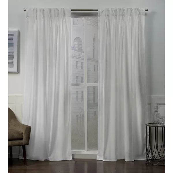 Donna Heavyweight Velvet Solid Room Darkening Pinch Pleat Curtain Panels (Set of 2) | Wayfair North America