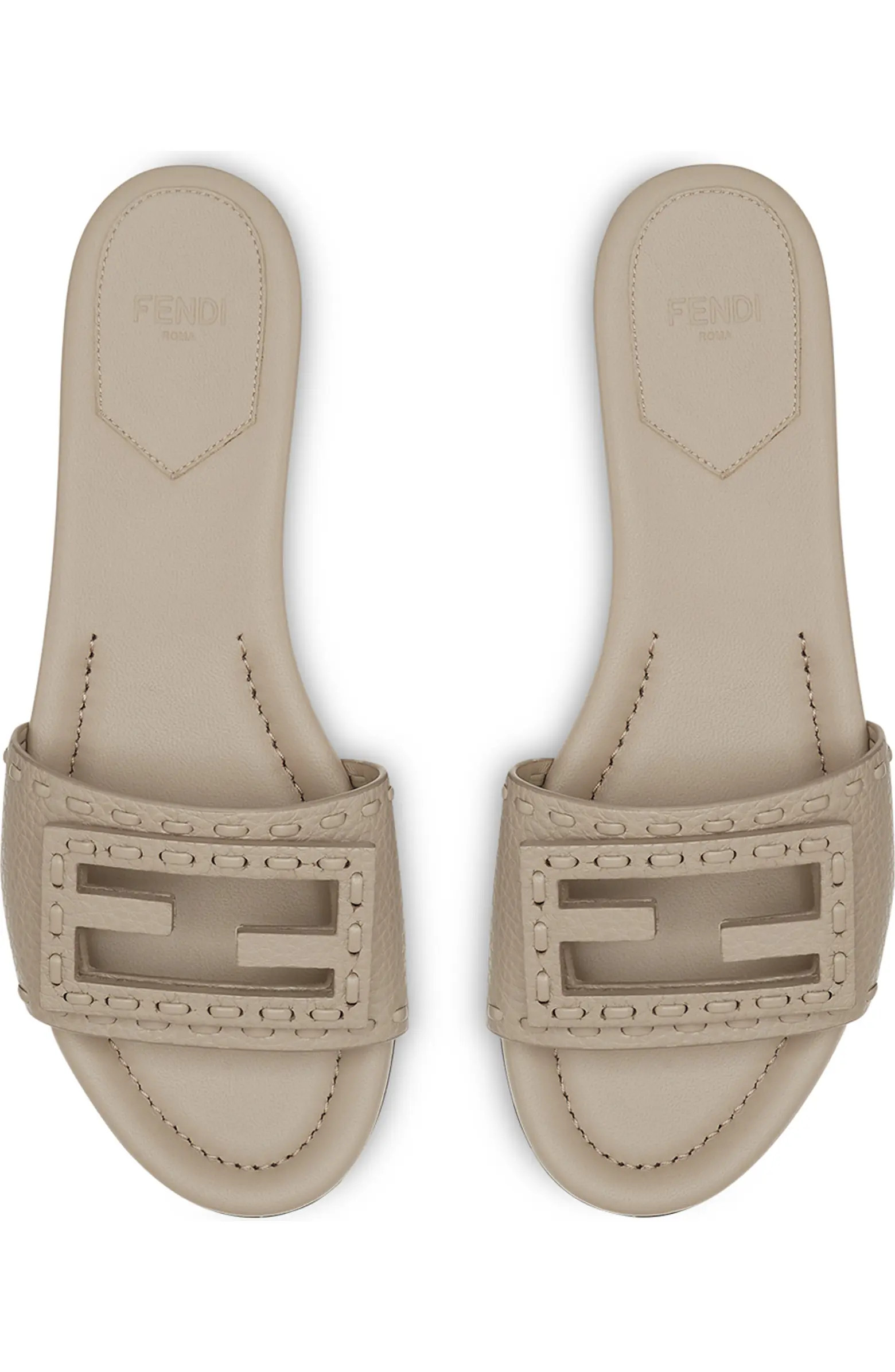 Fendi Signature Slide Sandal in Light Blue at Nordstrom, Size 6.5Us | Nordstrom