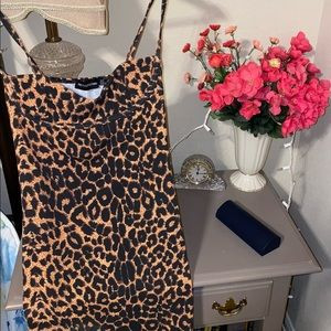 Pretty Little Thing leopard print midi dress | Poshmark
