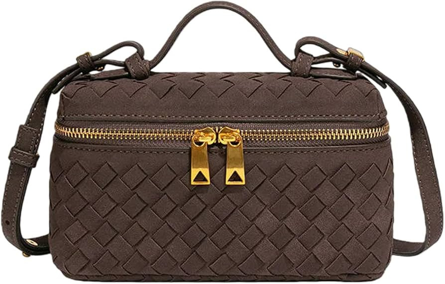 Handbags For Women Slouchy Woven Crescent Crossbody Purses Square Box Shoulder Bag Hobo Bags Hand... | Amazon (UK)