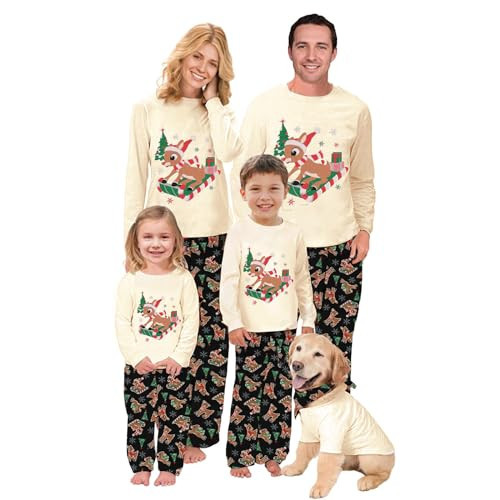 OAKFashion Christmas Pajamas for Family, Xmas Pajamas Family Christmas Pjs Matching Sets Holiday Nightwear Jammies for Couples Kid Baby(Style-630, Dad, M) | Amazon (US)