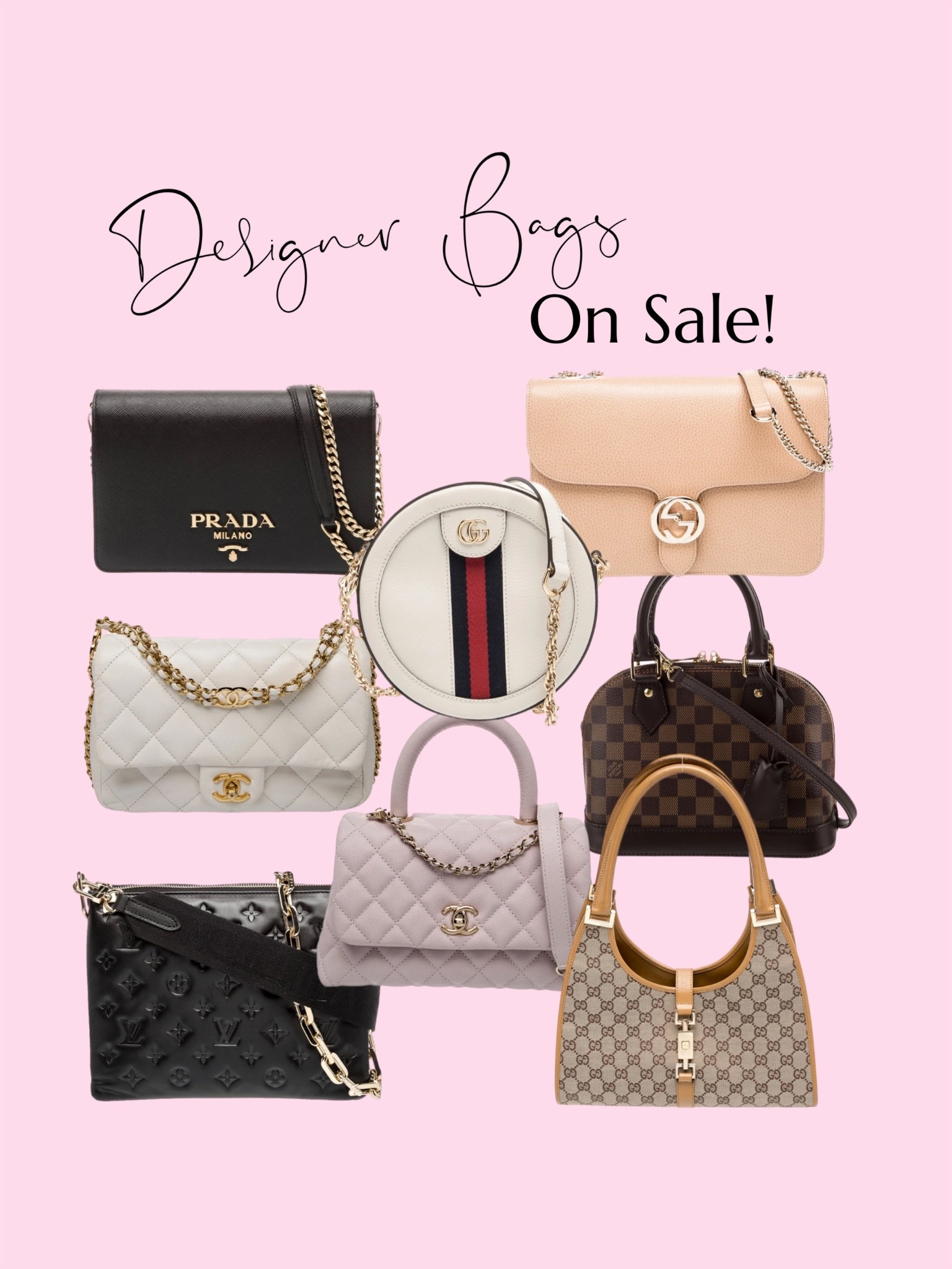 Discounted designer bags. Luxury bags on sale, pre owned! The real real. #therealreal 

#LTKootd #LTKTravel #LTKSaleAlert