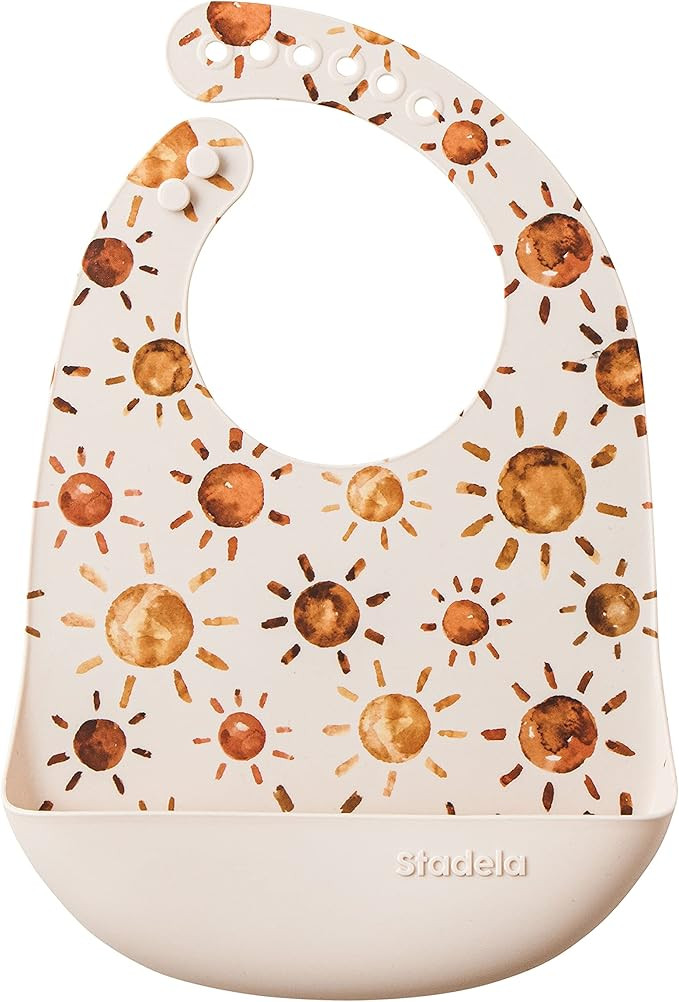Stadela Baby Silicone Feeding Bib, Waterproof Adjustable, Unisex for Baby Boy or Girl | Amazon (US)