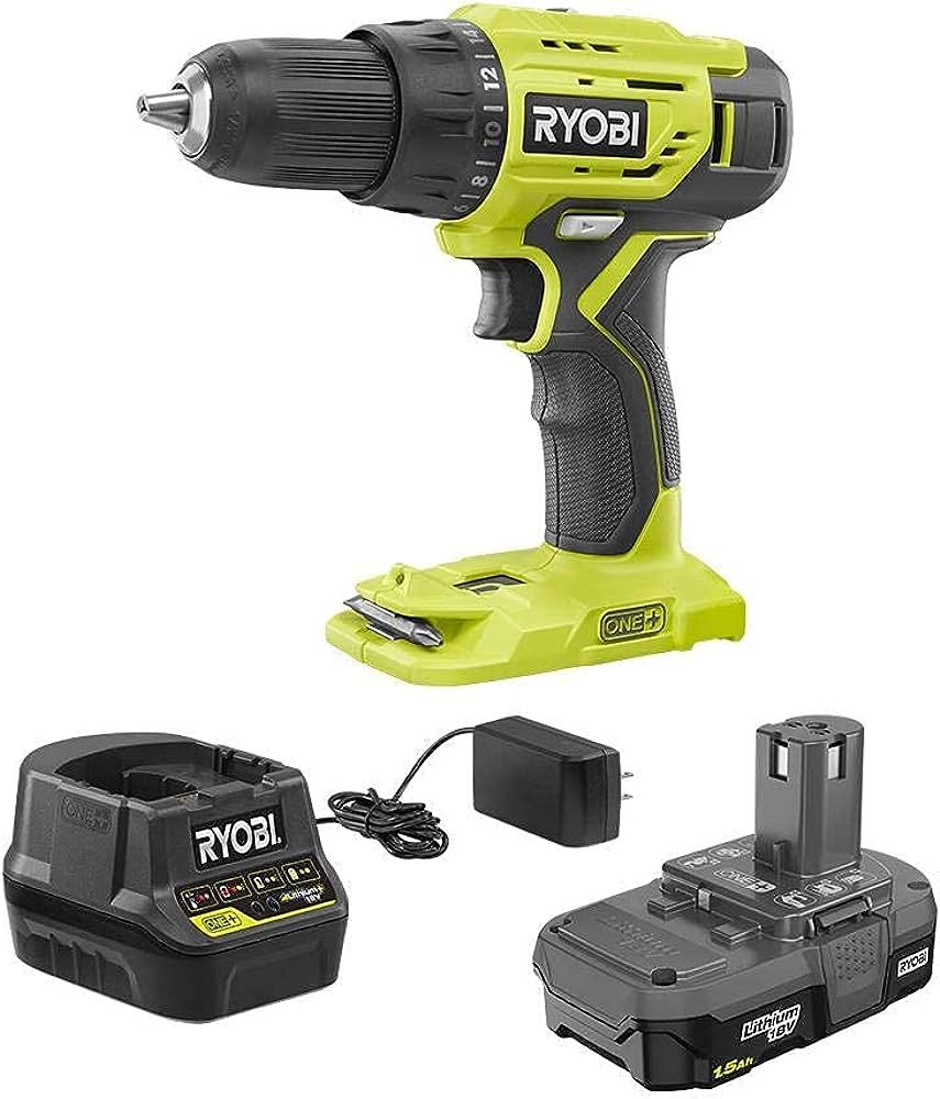 Ryobi P215K 18-Volt ONE+ Lithium-Ion Cordless 1/2 in. Drill/Driver Kit with (1) 1.5 Ah Battery an... | Amazon (US)