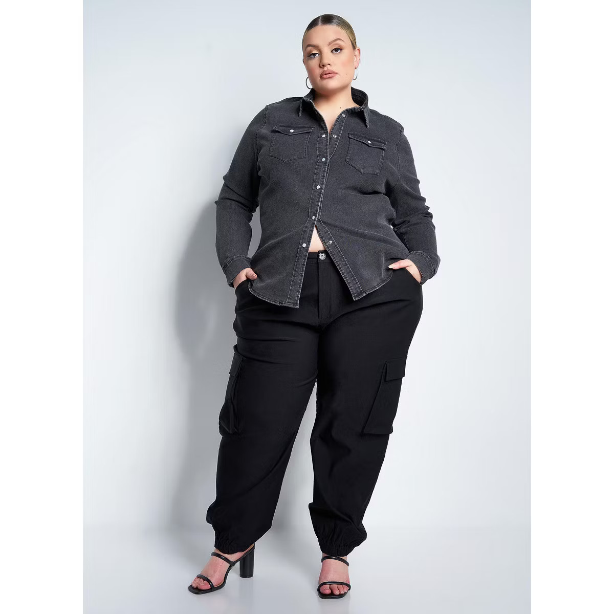 Rebdolls Women's Denim Button Down Top | Target