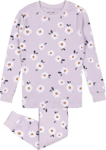Petit Lem Floral Organic Cotton Fitted Two-Piece Pajamas | Nordstrom | Nordstrom Canada