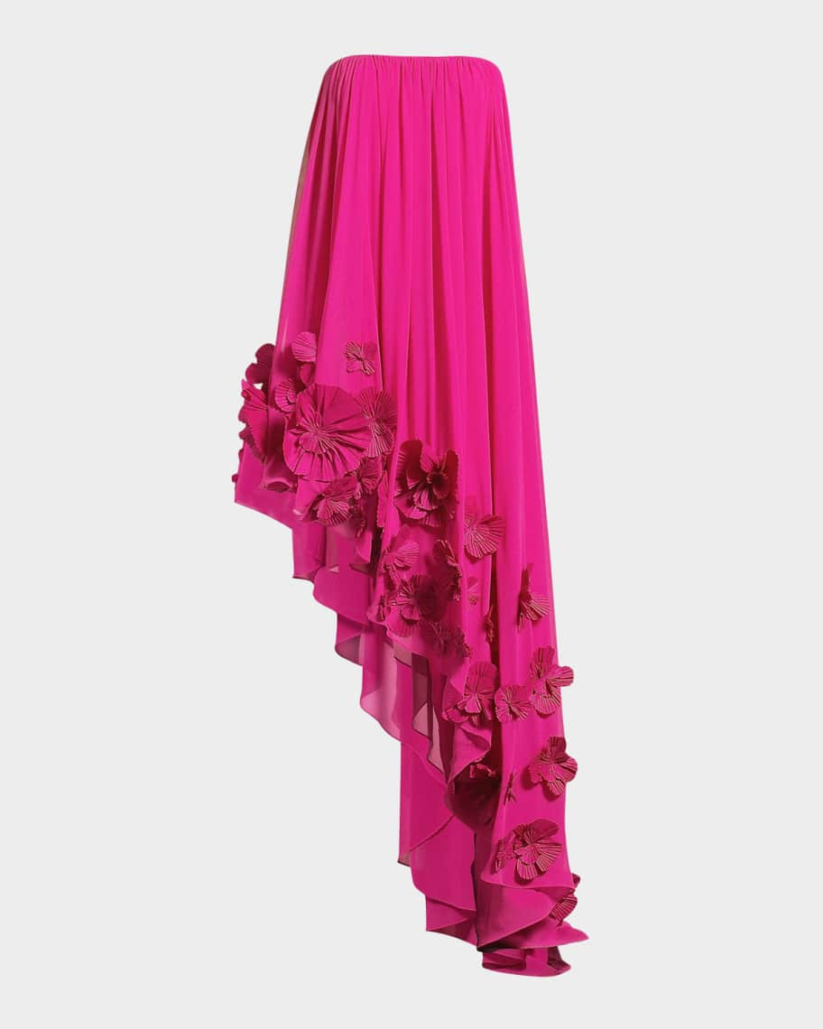 Strapless High-Low Trapeze Gown | Neiman Marcus