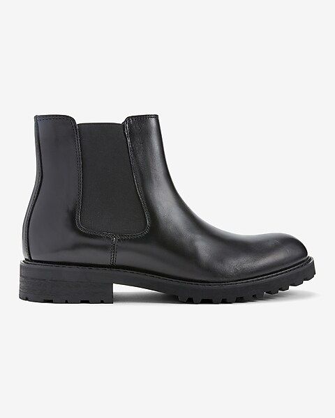 Leather Lug Sole Chelsea Boots | Express