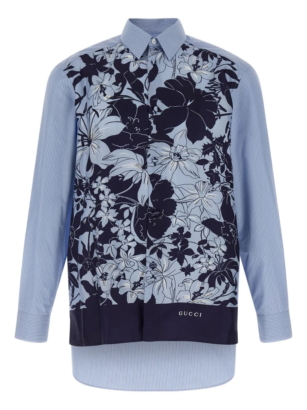 Gucci floral-print shirt - Blue | Farfetch Global