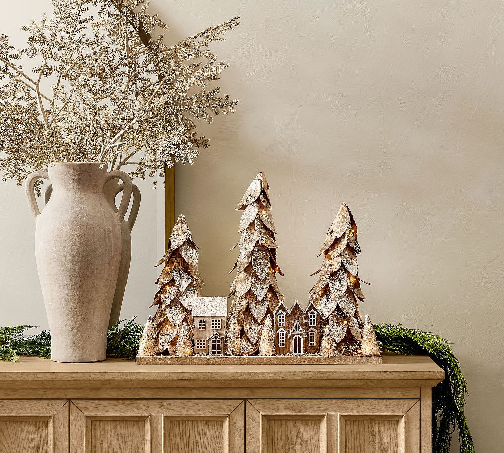 Lit Birch Tree Centerpiece | Pottery Barn (US)